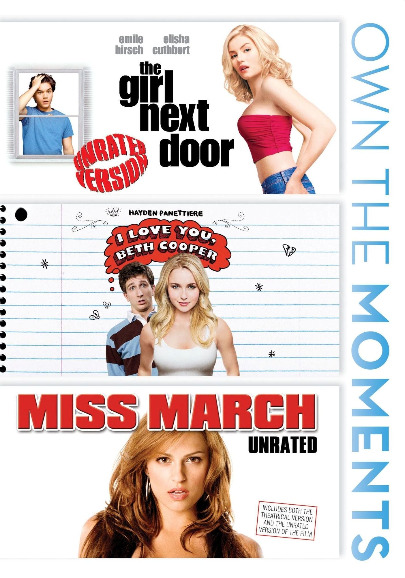 The Girl Next Door/I Love You, Beth Cooper/Miss March