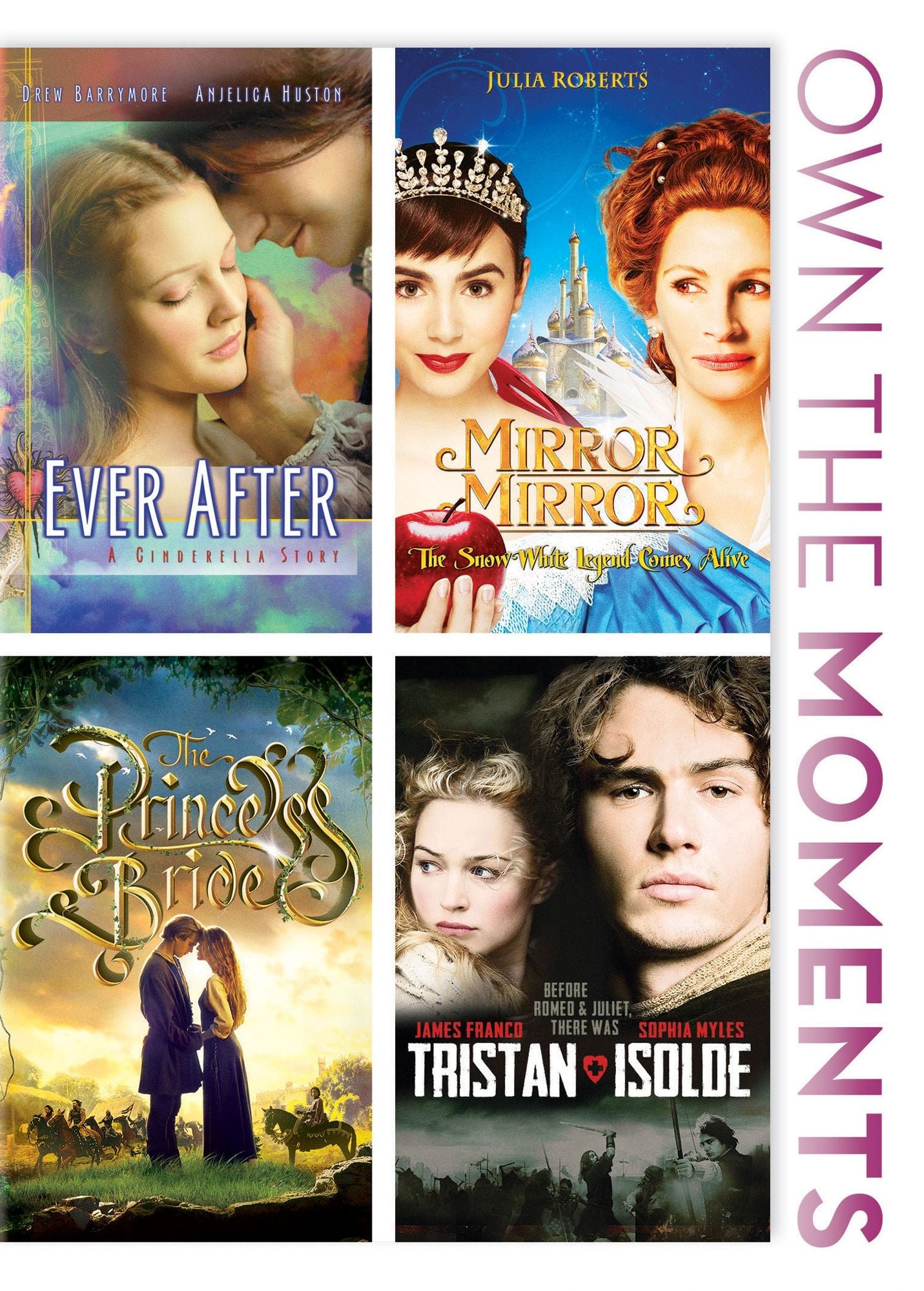 Ever After/mirror Mirror/the Princess Bride/tristan & Isolde