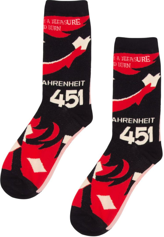 Fahrenheit 451 Crew Socks Unisex 10-13