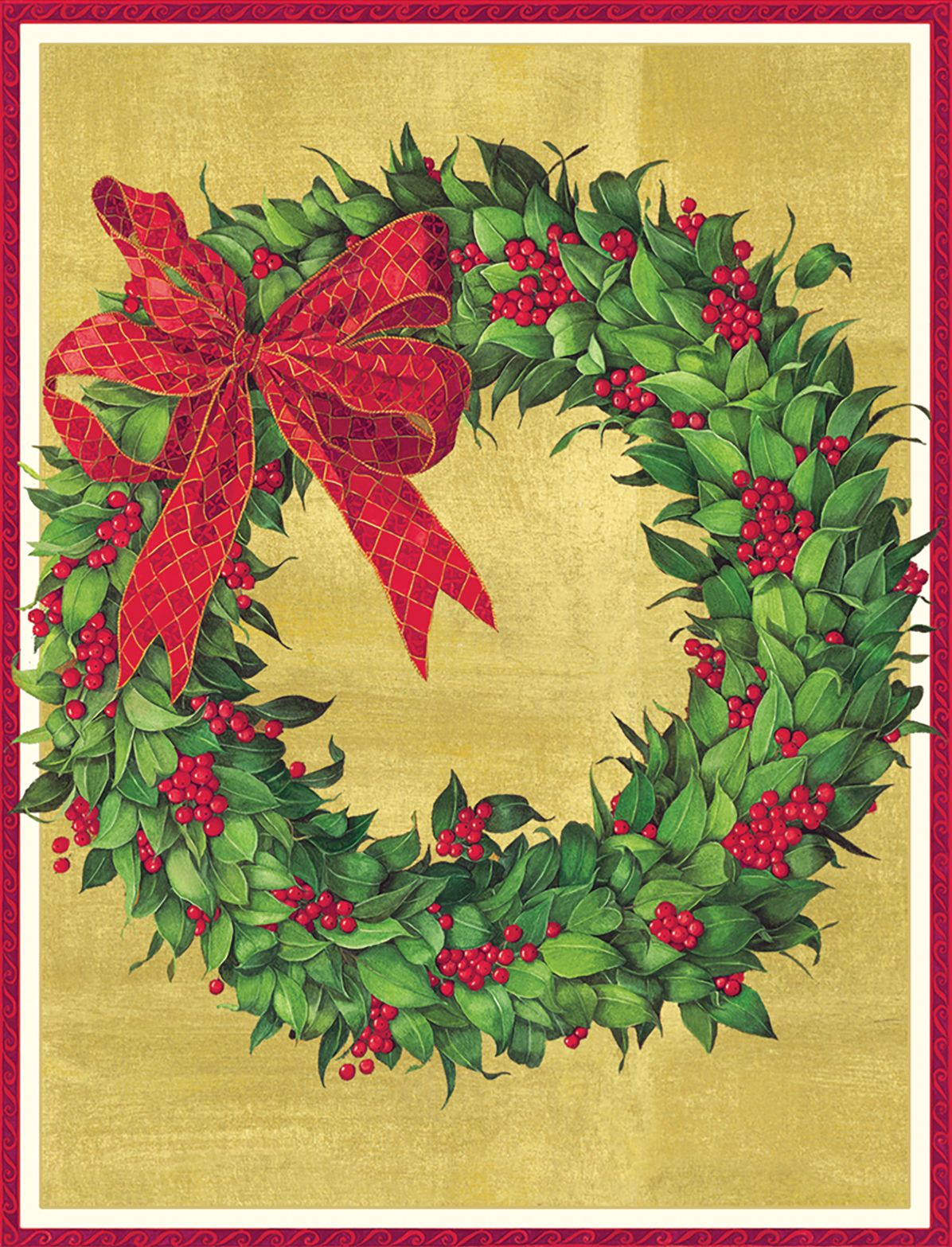 Wreath Christmas Boxed Card