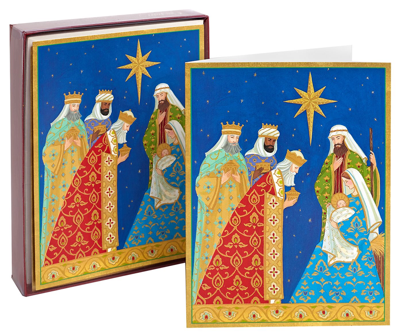 Nativity With Star Christmas Boxed Card