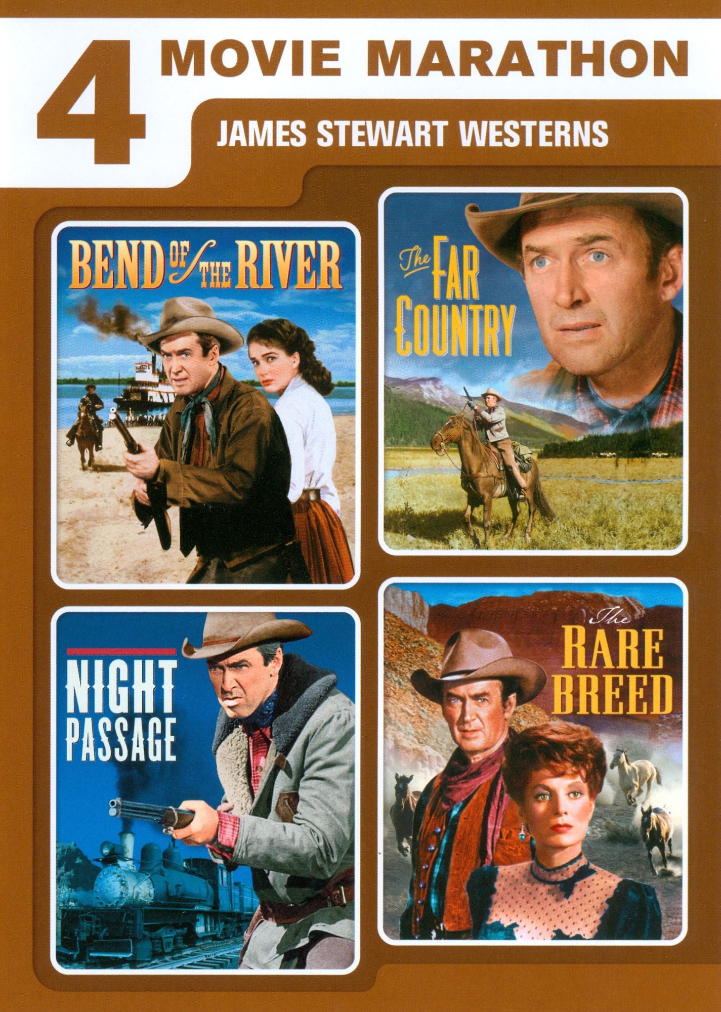 4 Movie Marathon: James Stewart Western Collection [2 Discs]