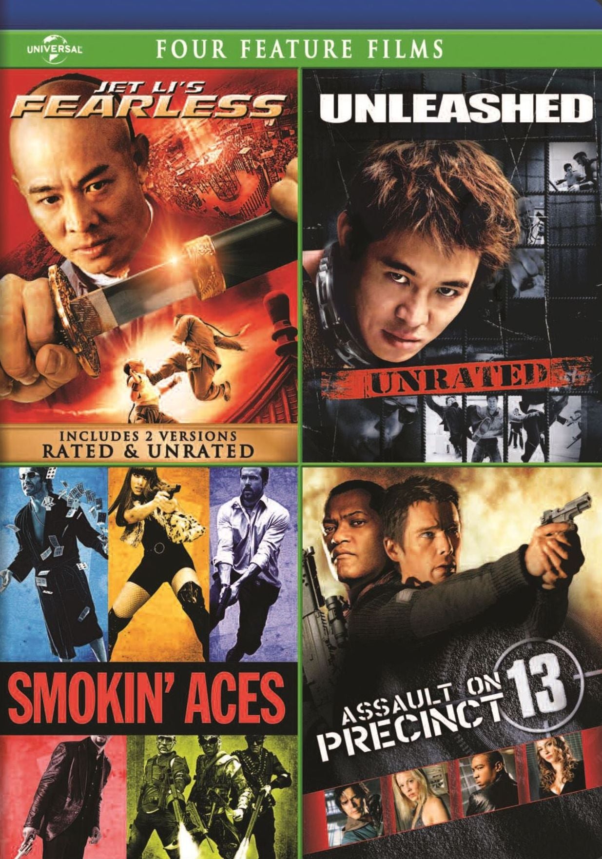 Jet Li's Fearless/Unleashed/Smokin' Aces/Assault on Precinct 13 [4 Discs]