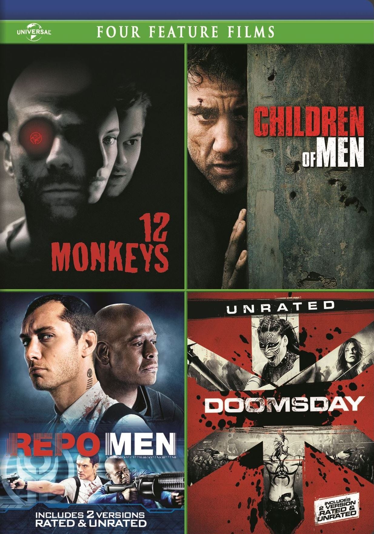 12 Monkeys/Children of Men/Repo Men/Doomsday [4 Discs]