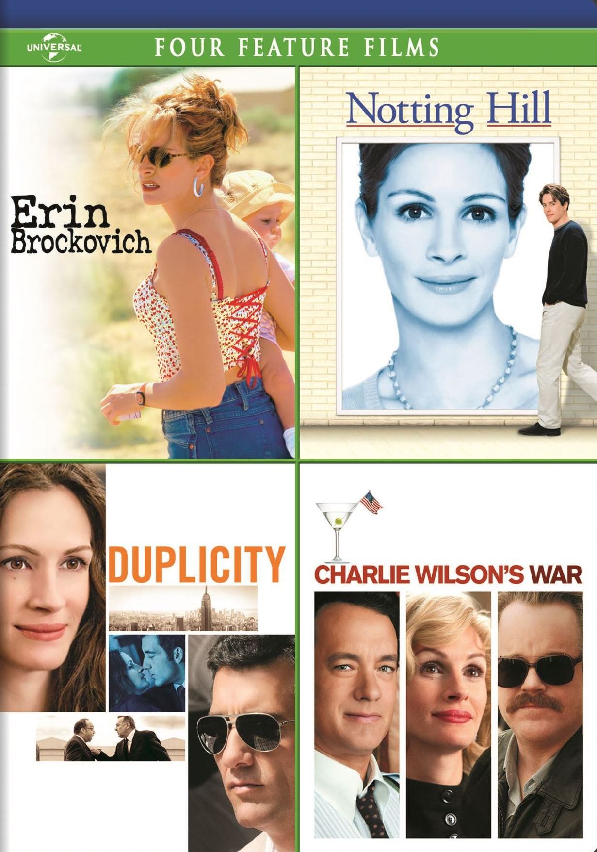 Erin Brockovich/notting Hill/duplicity/charlie Wilson's War