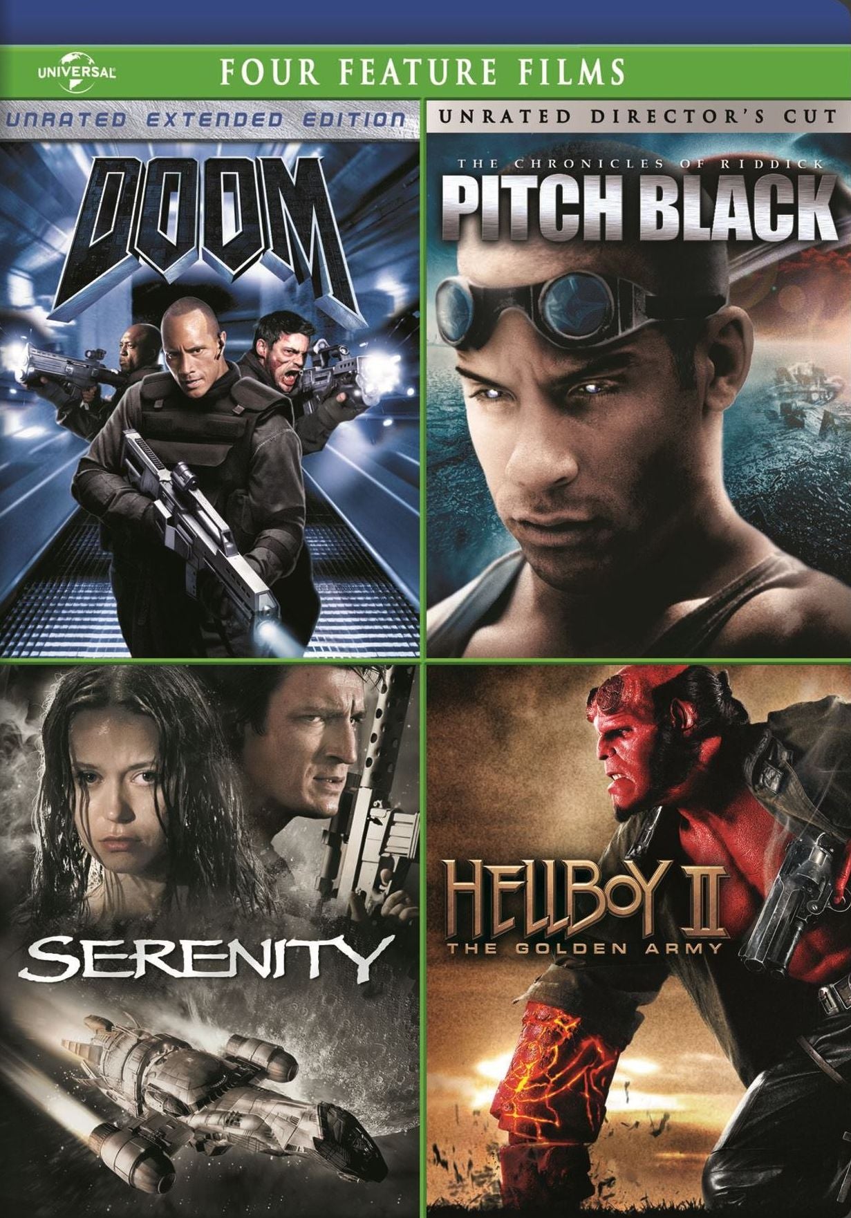 Doom/Pitch Black/Serenity/Hellboy II: The Golden Army [4 Discs]