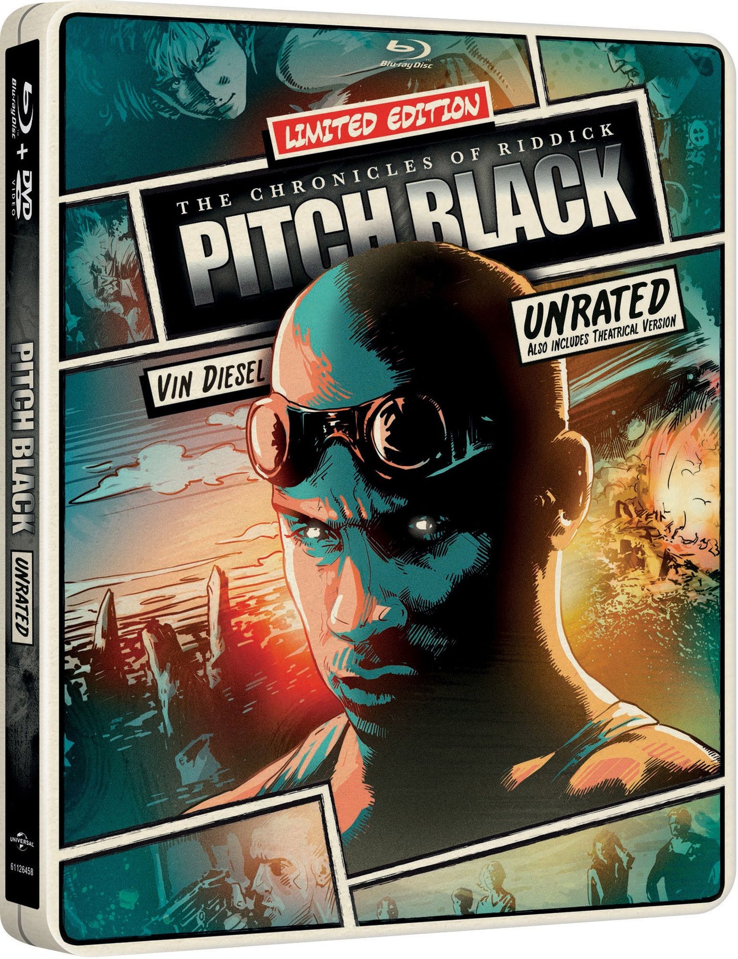 Pitch Black [SteelBook] [Includes Digital Copy] [UltraViolet] [Blu-ray/DVD] [2 Discs]