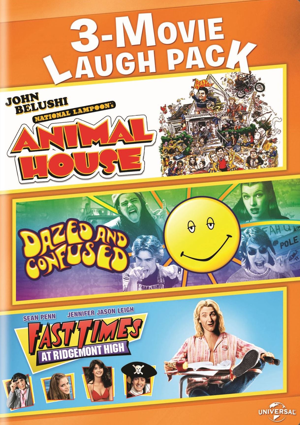 3-Movie Laugh Pack: National Lampoon's Animal House/dazed And Confused/fast Times At Ridgemont H