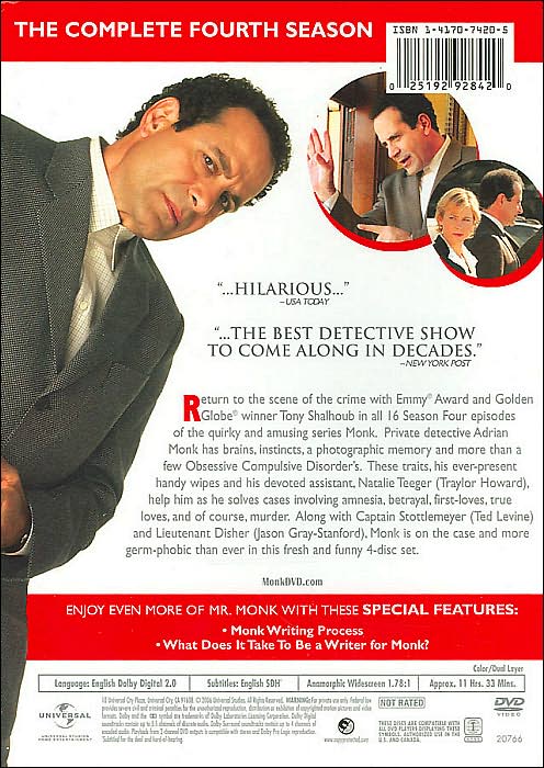 Monk: Season Four [4 Discs]