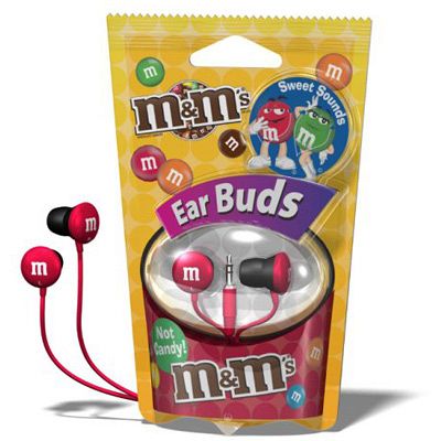 Maxell 190550 - MMEBR M&amp;M's Earbuds - Red
