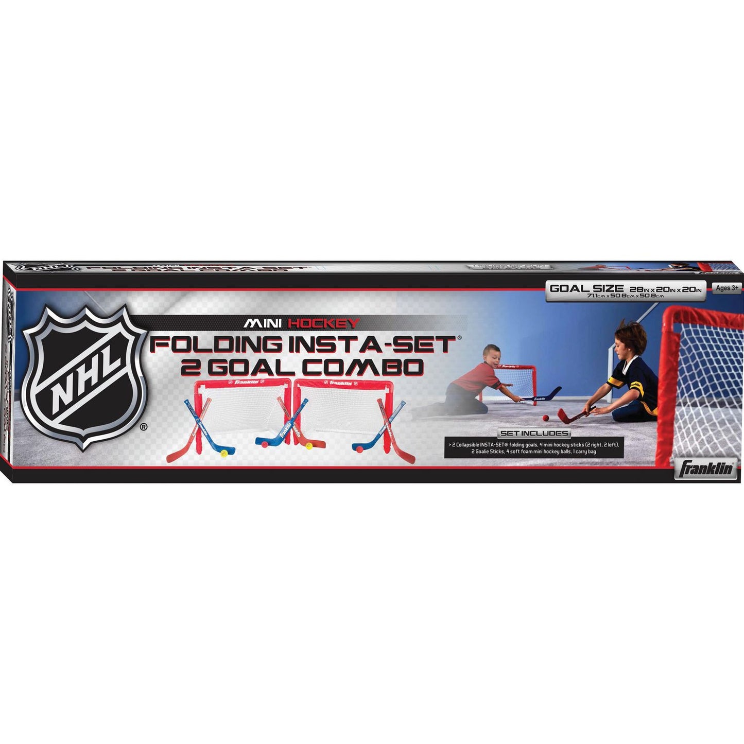Franklin Sports NHL Mini Hockey Insta-Set¿2-Goal Combo