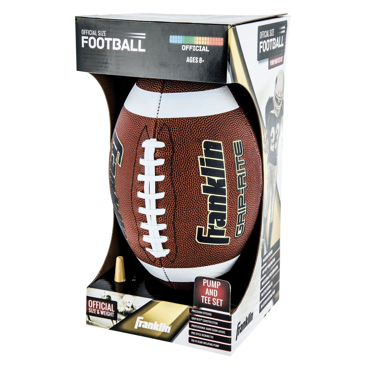 Franklin Sports Grip-Rite¿ Pump & Tee Football Set-Official