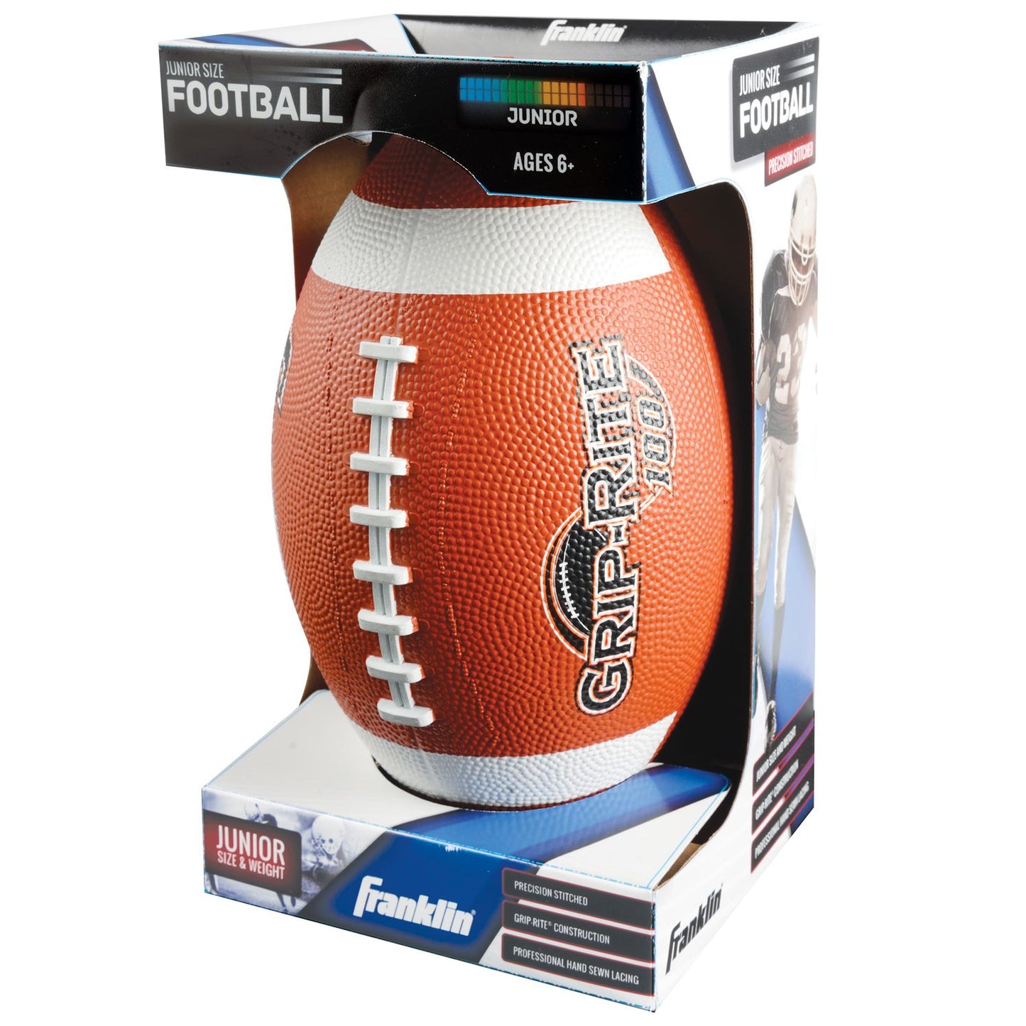 Franklin Sports Grip-Rite¿ 100 Rubber Football-Junior