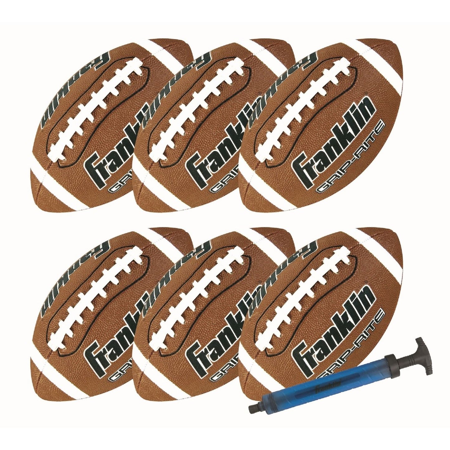 Franklin Sports Official Grip-Rite Football Team Pack/Pump