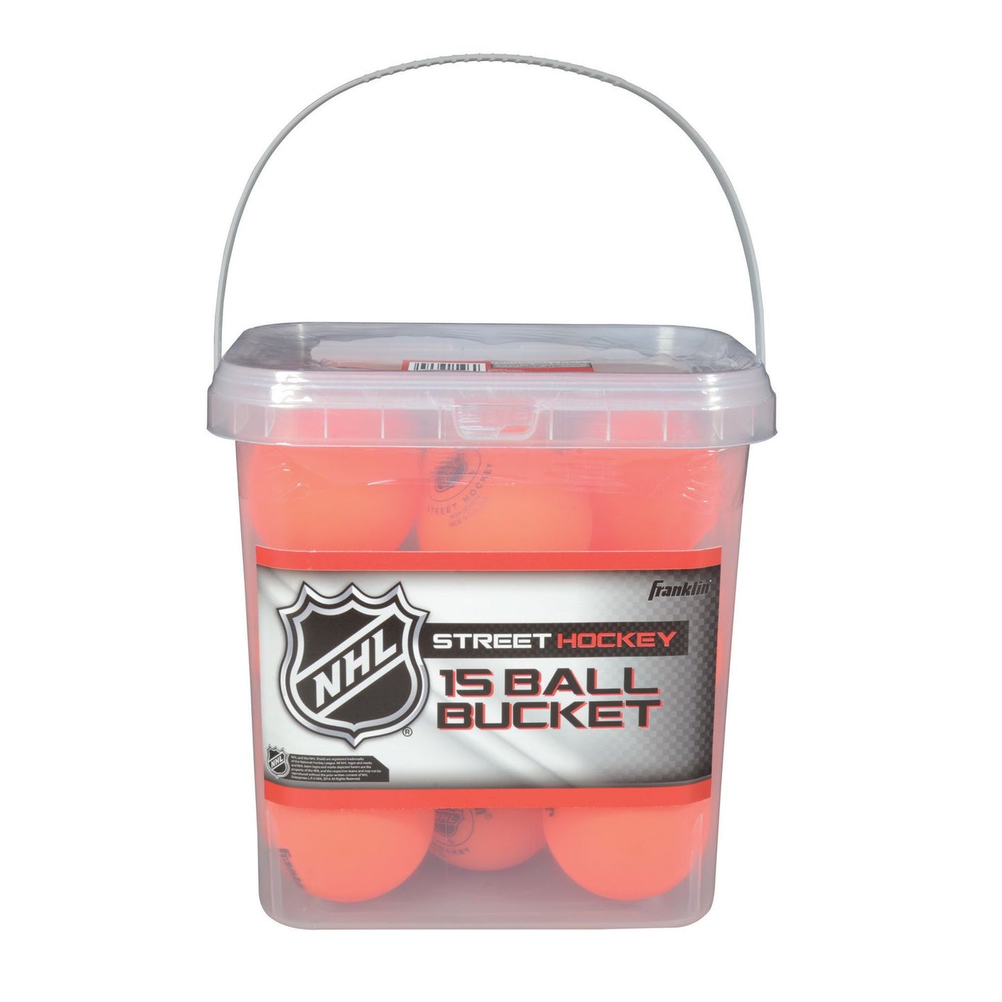 Franklin Sports NHL Hi Density Street Hockey Ball Bucket