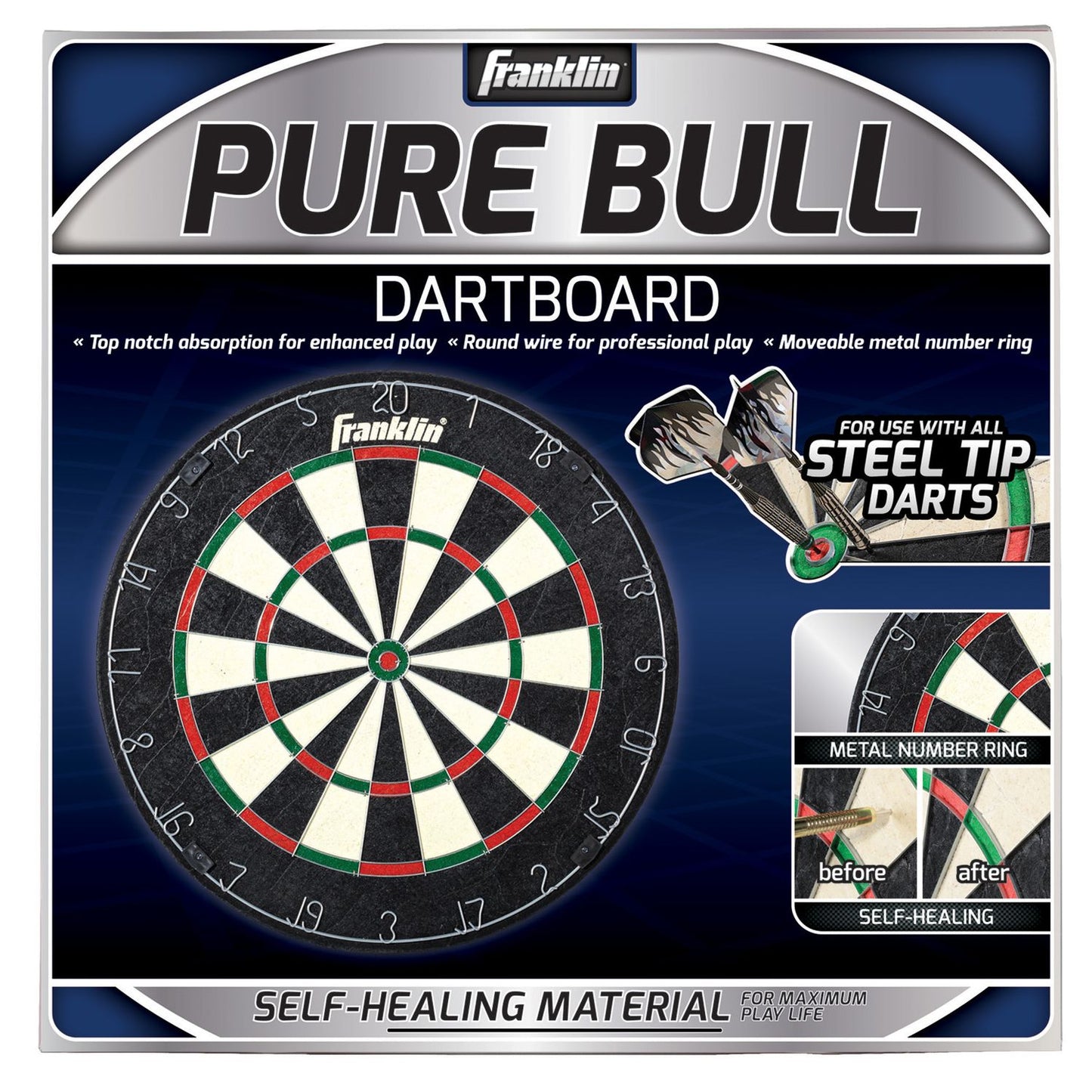 Franklin Sports 18" Pure Bull Bristle Dartboard
