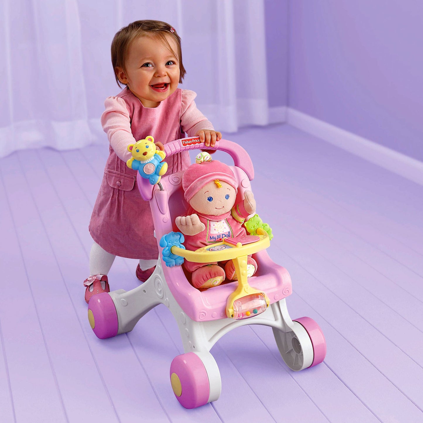 Fisher-Price Brilliant Basics Stroll-Along Walker