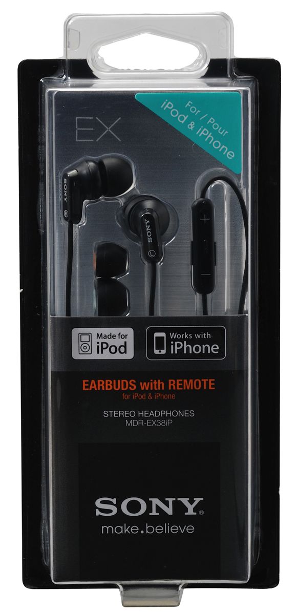 Sony DR-EX12iP EX Earbuds with iPod Remote - Black