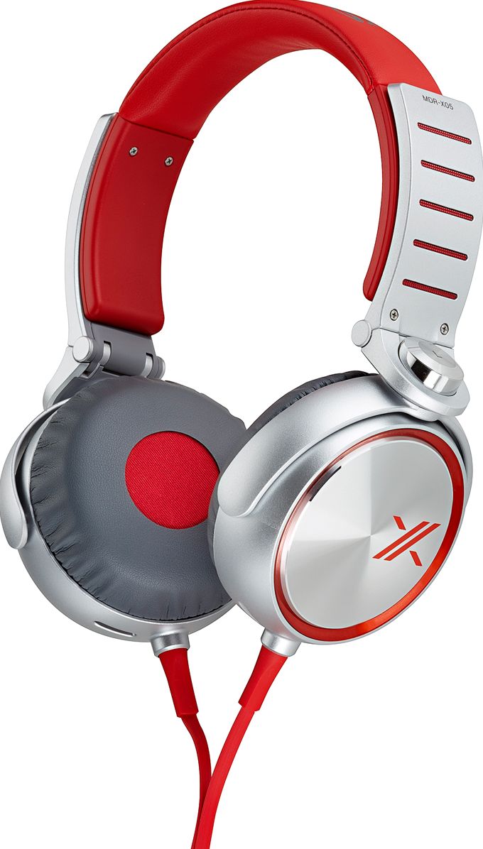 Sony MDR-X05 Headphone - Red/Silver