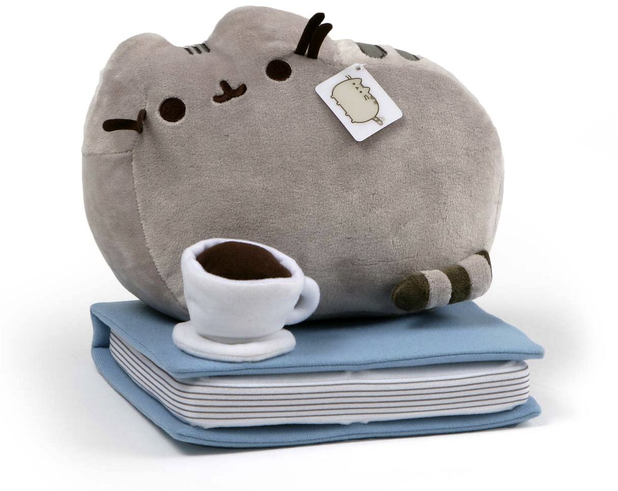 Pusheen Enjoying Coffee and a Book