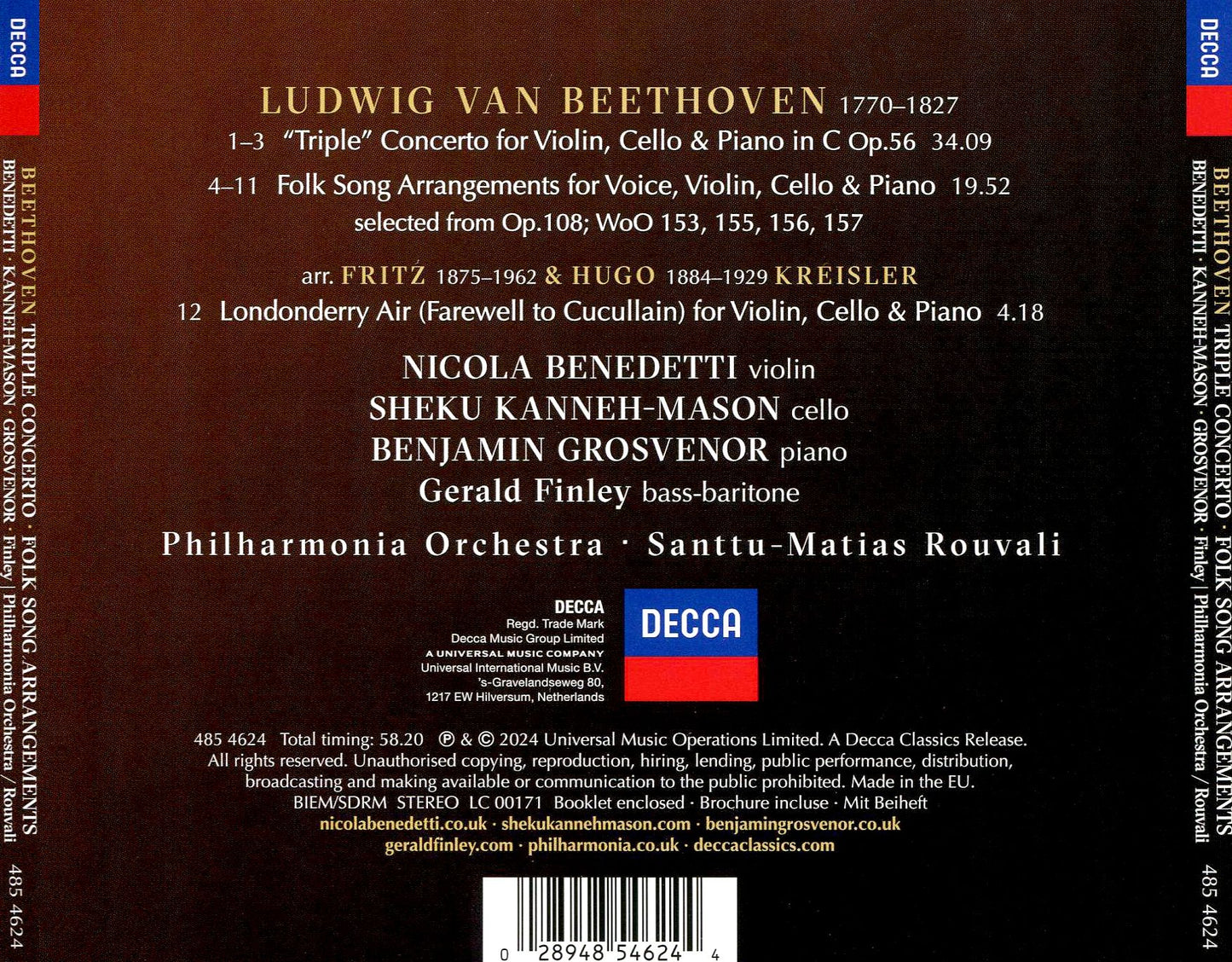 Beethoven: Triple Concerto Op. 56 (Beethoven / Benedetti / Grosvernor / Kanneh-Mason)
