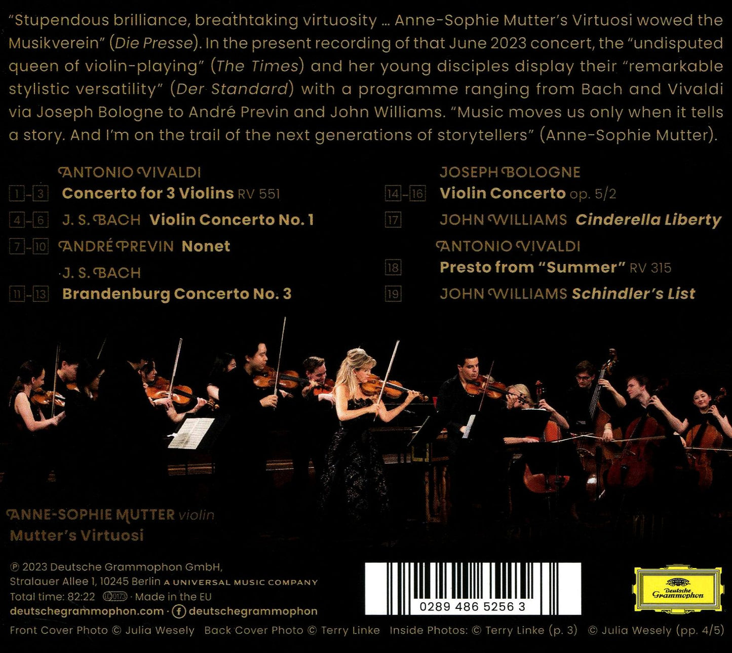 Bach Bologne Previn Vivaldi Williams