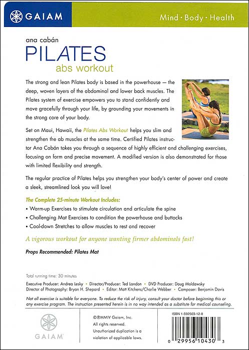 Pilates: Abs Workout [DVD/CD]