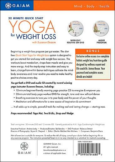 30 Minute Quick Start Yoga for Weight Loss [DVD/CD]