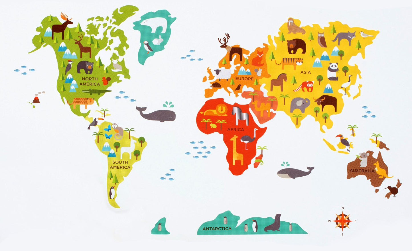 World Map Wall Decal