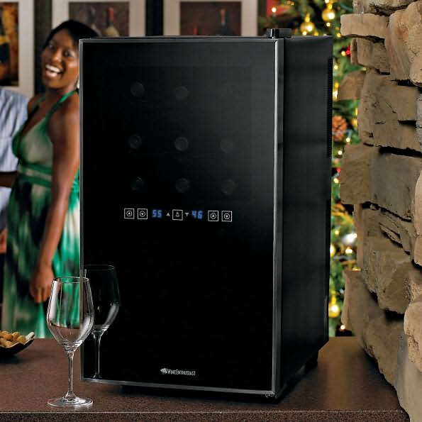 Silent 18 Bottle Two-Temp Touchscreen Wine Refrigerator (Reflective Smoke)