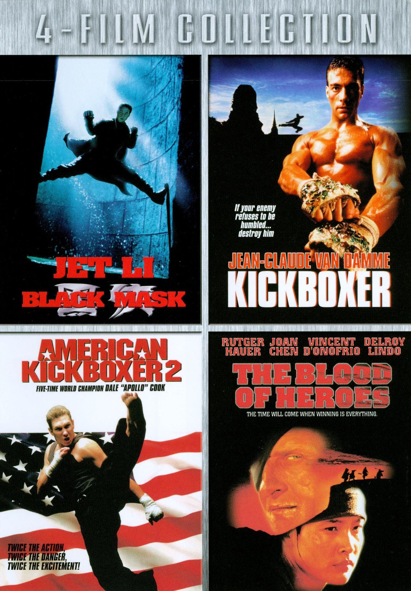 Black Mask/Kickboxer/American Kickboxer 2/Blood of Heroes [4 Discs]