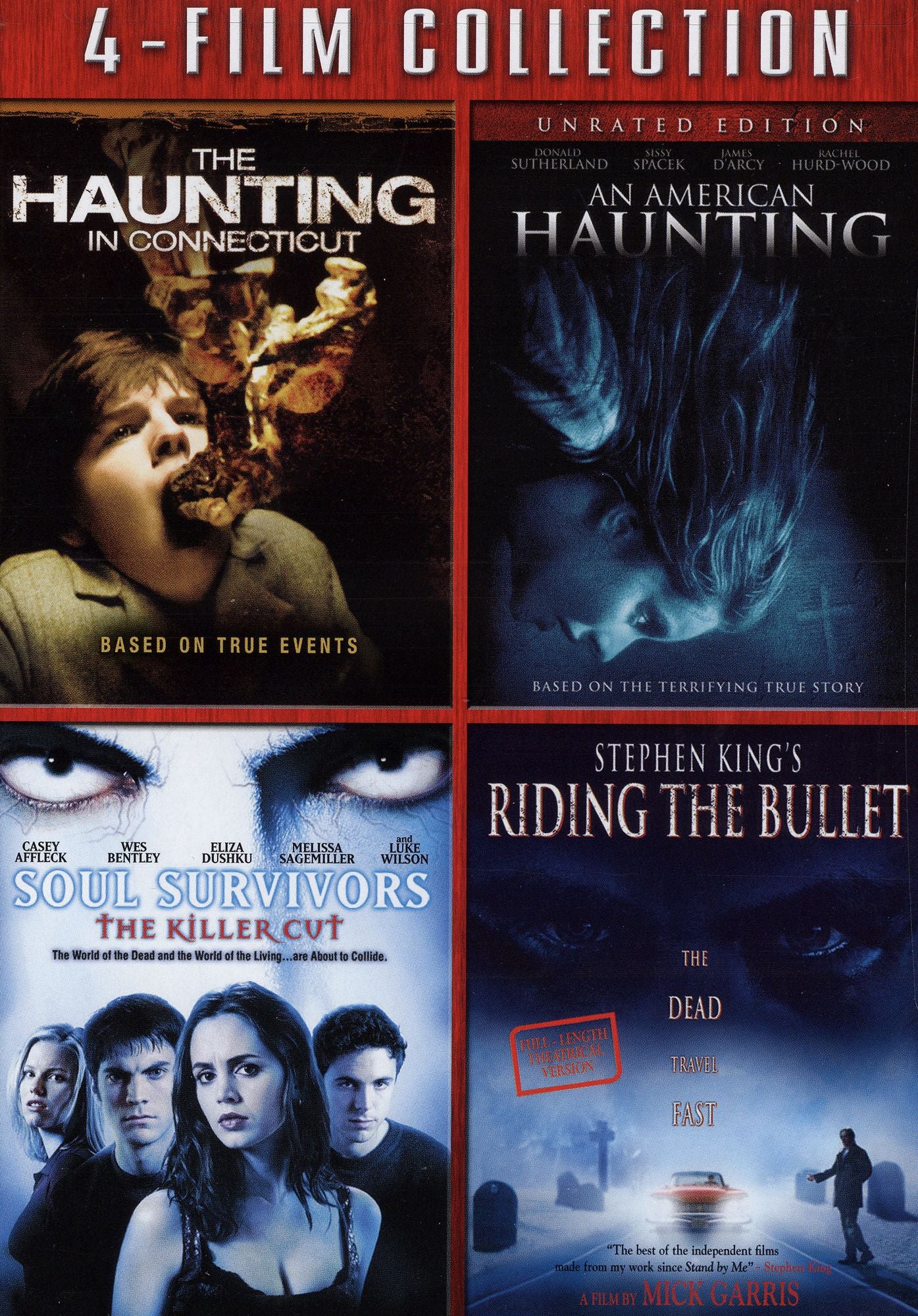The Haunting in Connecticut/An American Haunting/Soul Survivors/Riding the Bullet [4 Discs]