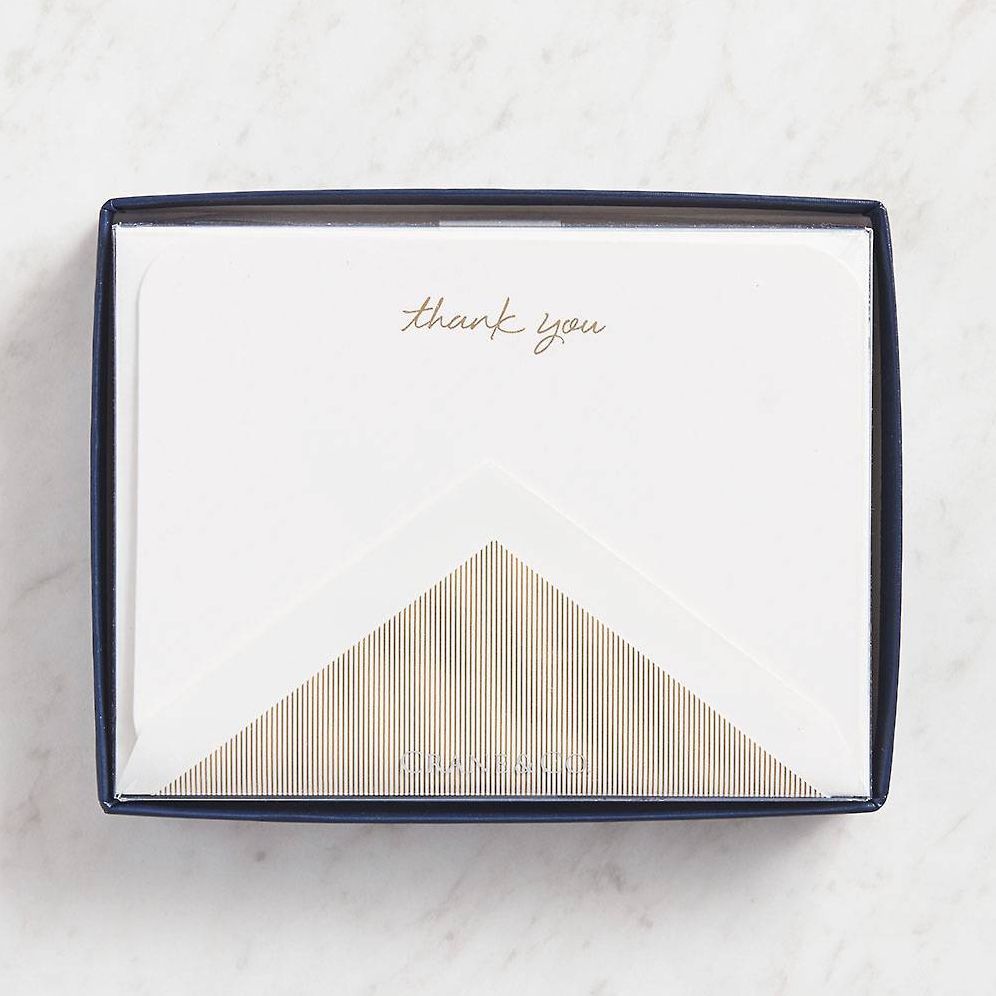 Gold Foil Thank You Note Set