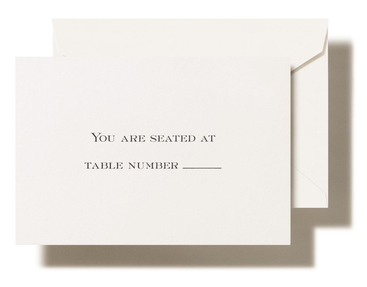 Block Text White Table Card