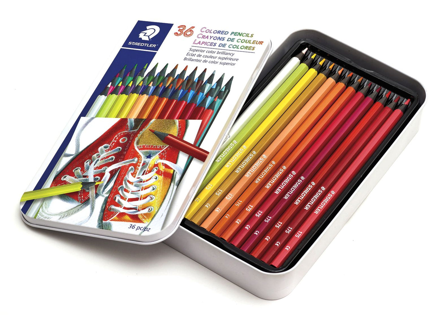 Coloured pencil 36pcs Metal Tin