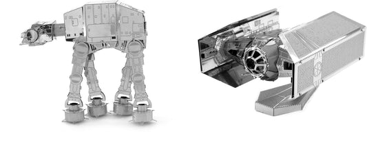 MetalEarth - Star Wars AT-AT and Darth Vader TIE Fighter