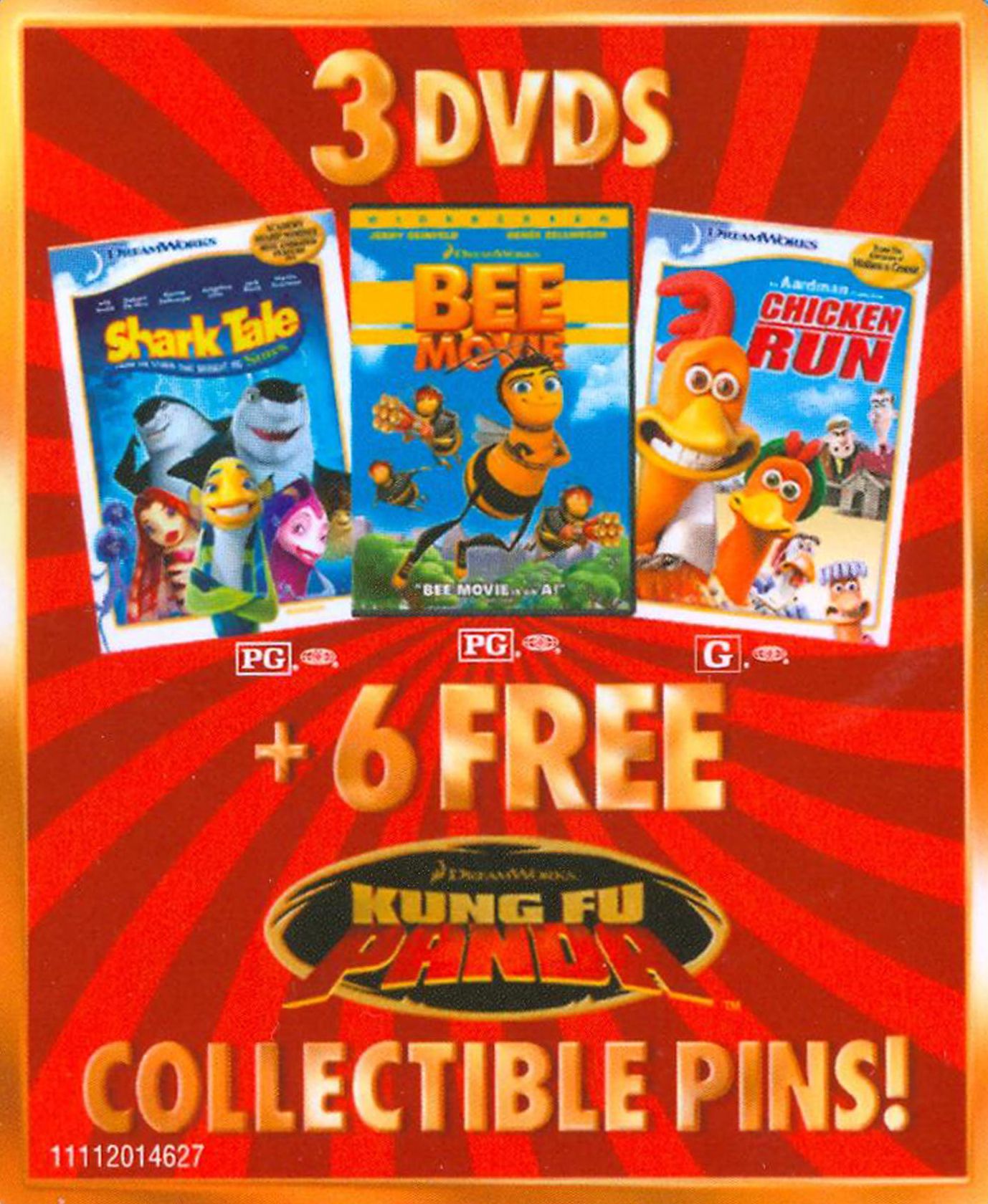 Bee Movie/Shark Tale/Chicken Run [3 Discs] [With Collectible Pins]