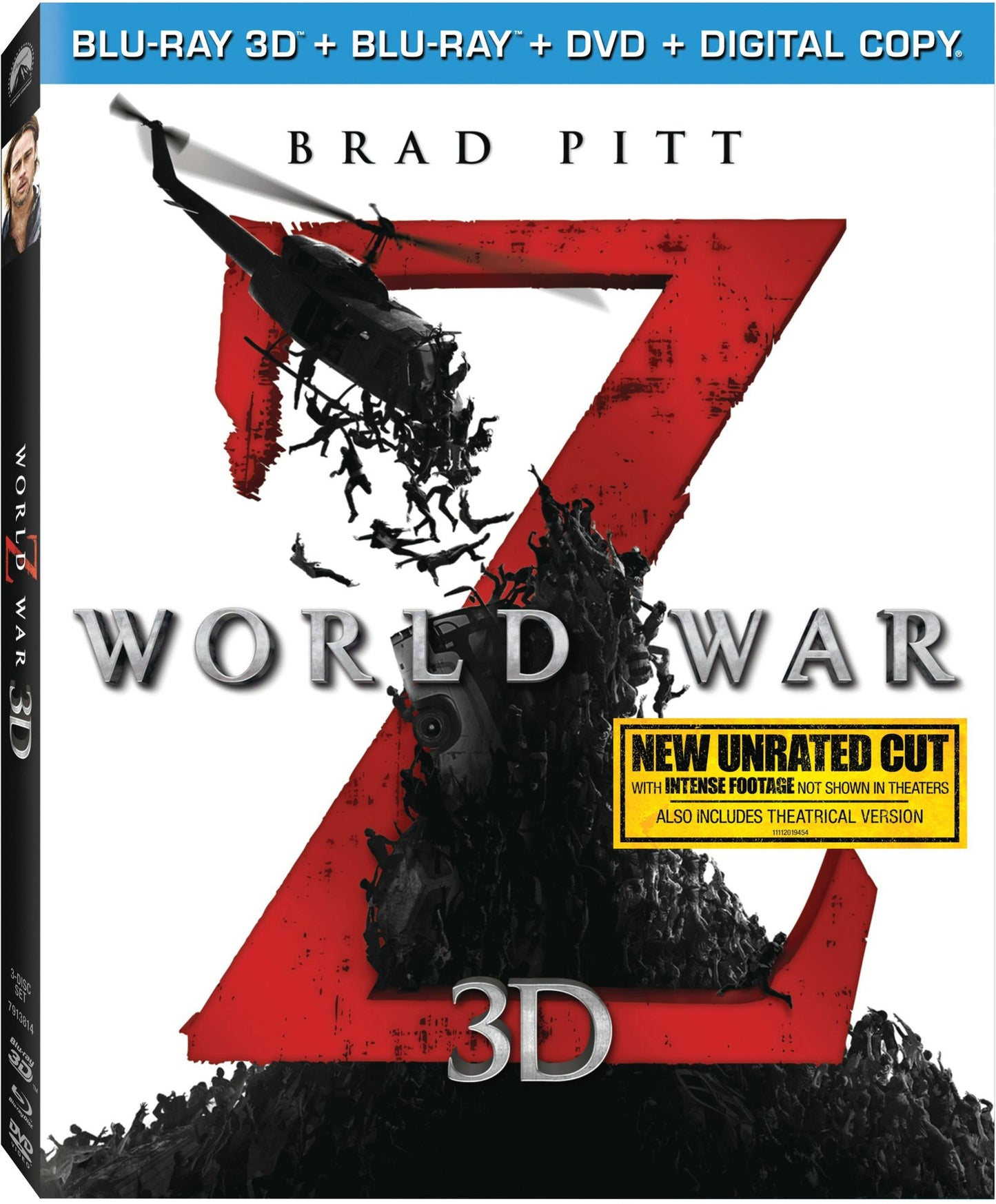 World War Z 3D [Unrated] [3 Discs] [Includes Digital Copy] [3D] [Blu-ray/DVD]