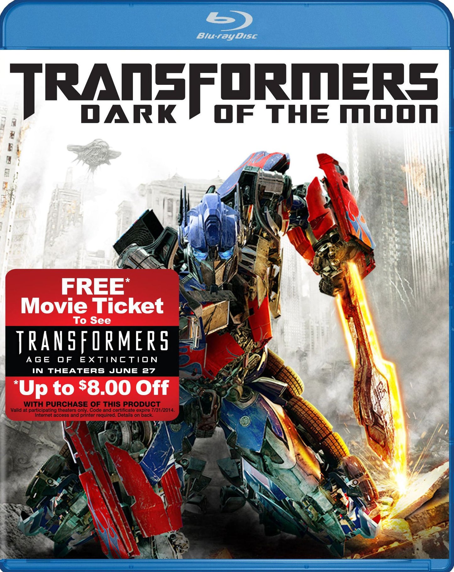 Transformers: Dark of the Moon [2 Discs] [Blu-ray/DVD] [Movie Money]