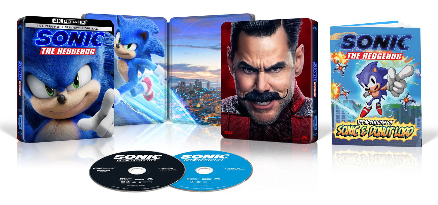 Sonic the Hedgehog [SteelBook] [Digital Copy] [4K Ultra HD Blu-ray/Blu-ray] [Only @ Best Buy]