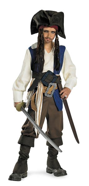 Disguise DI5042-M Captain Jack Sparrow Deluxe Child Costume Size Medium