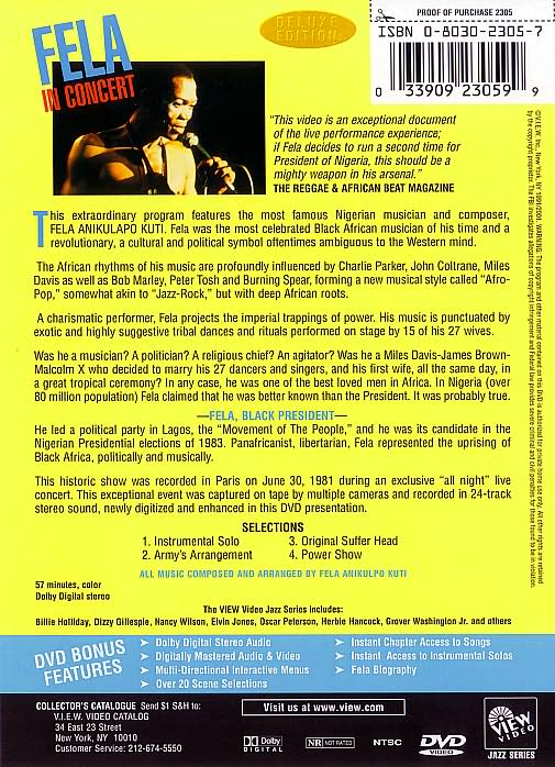 Fela Kuti: In Concert