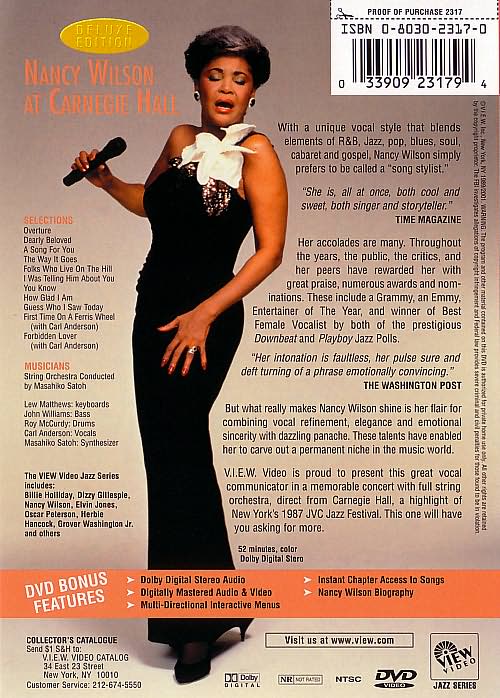 Nancy Wilson at Carnegie Hall