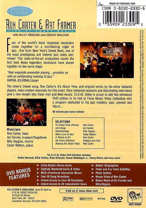 Ron Carter & Art Farmer: Live at Sweet Basil