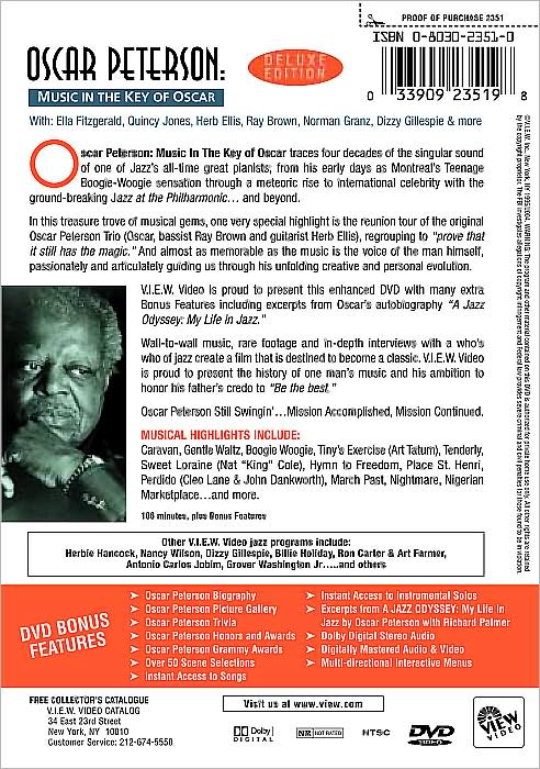 Oscar Peterson: Music In the Key Of Oscar