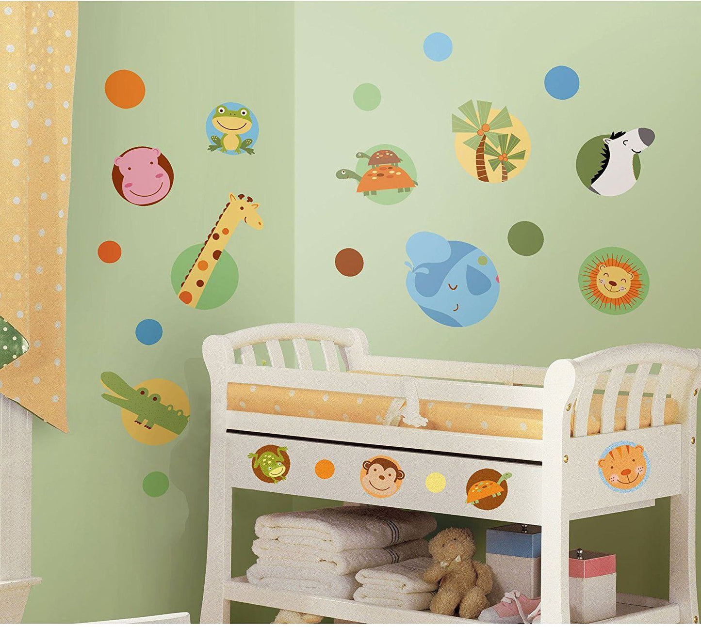 Jungle Animal Polka Dot Peel & Stick Wall Decals