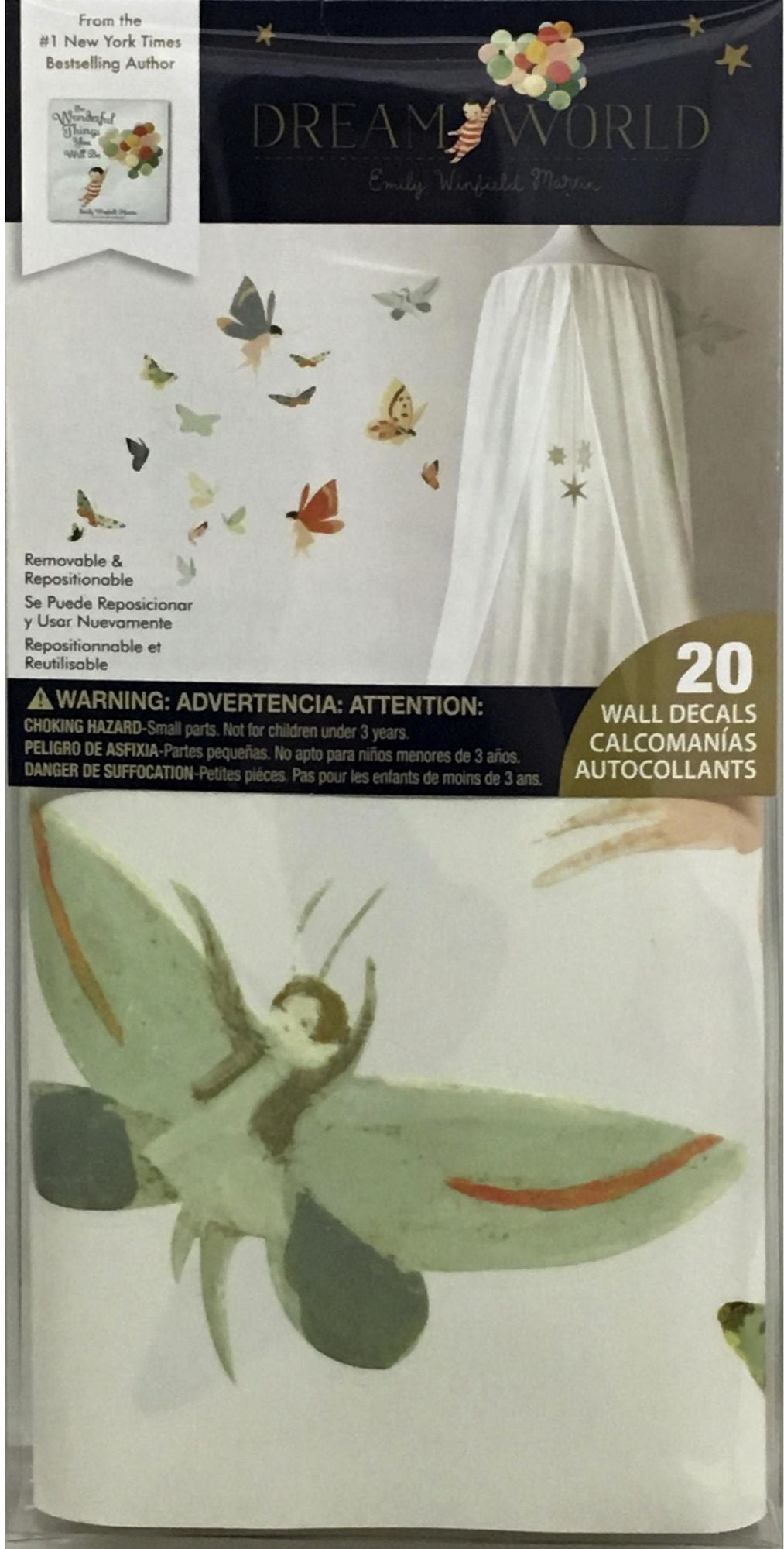 Dream World Butterfly Peel and Stick Wall Decals