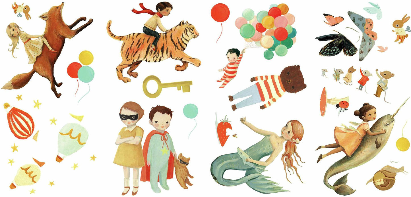 Dream World Characters Peel and Stick Wall Decals
