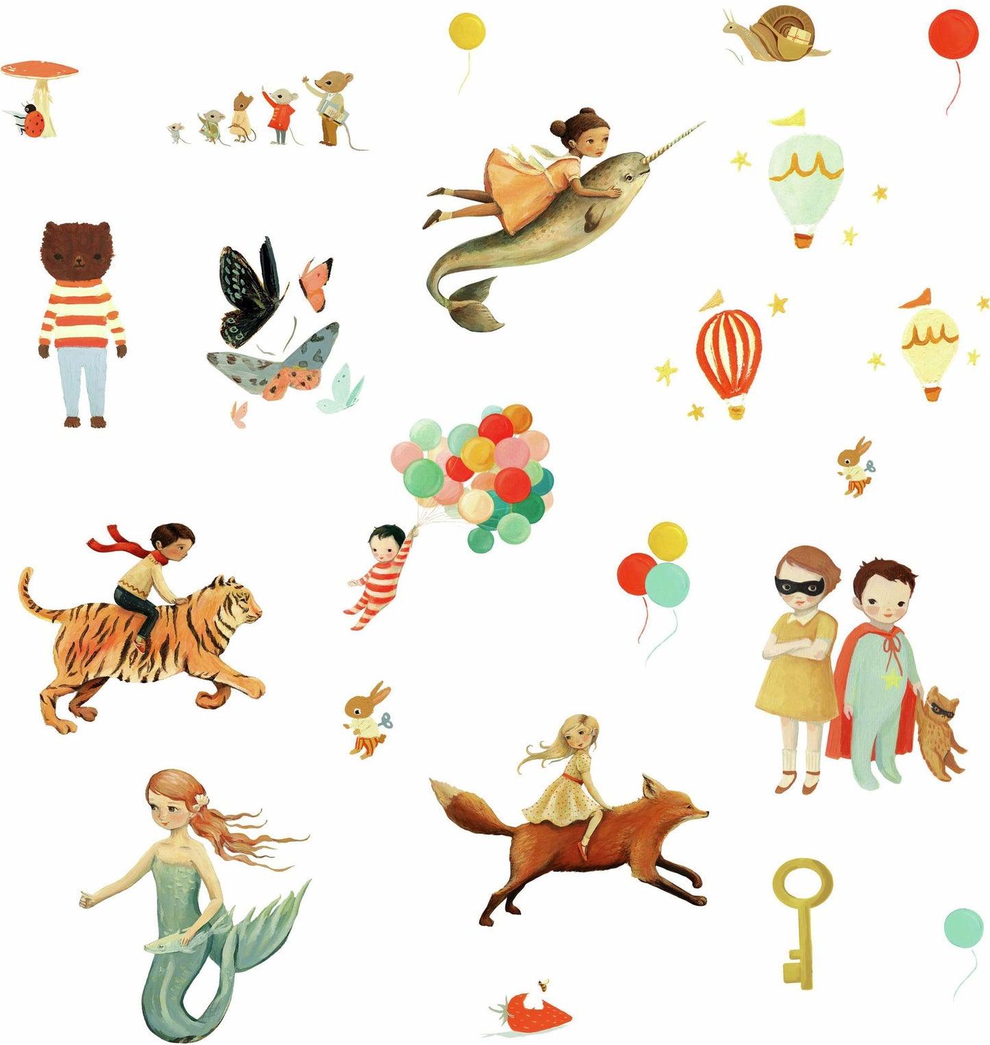 Dream World Characters Peel and Stick Wall Decals