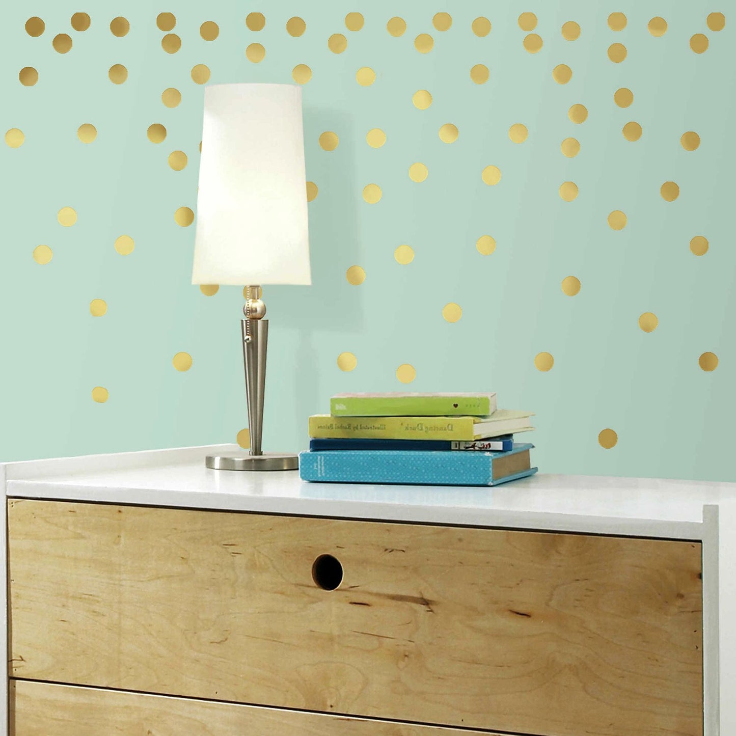 Gold Confetti Dots Wall Decals